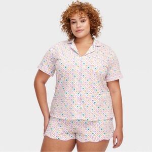 Roller Rabbit X Target Hearts Short Sleeves Shorts Pajamas Set